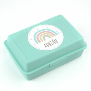 Caja porta alimentos arcoiris personalizada