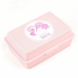 Caja porta alimentos cisne rosa