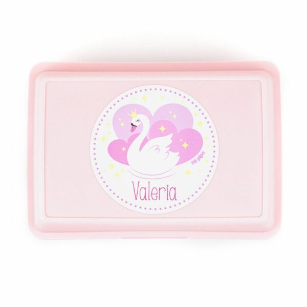 Caja porta alimentos cisne rosa - Imagen 2