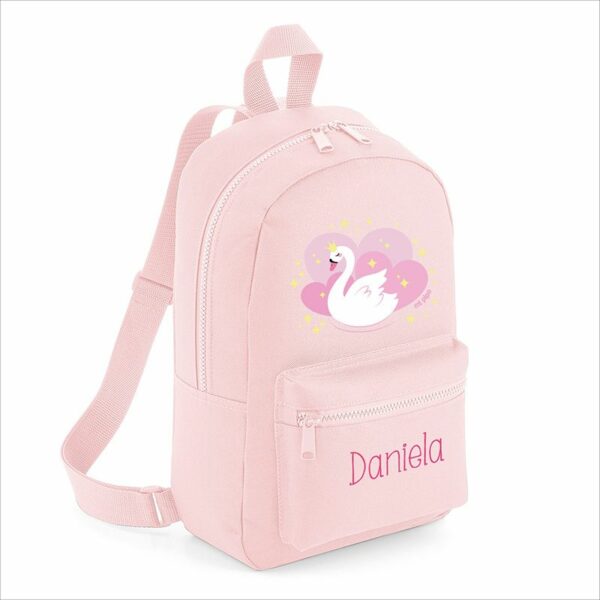 Mochila mediana nylon cisne personalizada color a elegir - Imagen 2