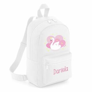 Mochila mediana nylon cisne personalizada color a elegir