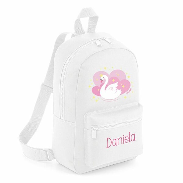 Mochila mediana nylon cisne personalizada color a elegir