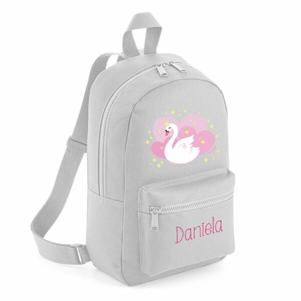 Mochila mediana nylon cisne personalizada color a elegir - Imagen 3