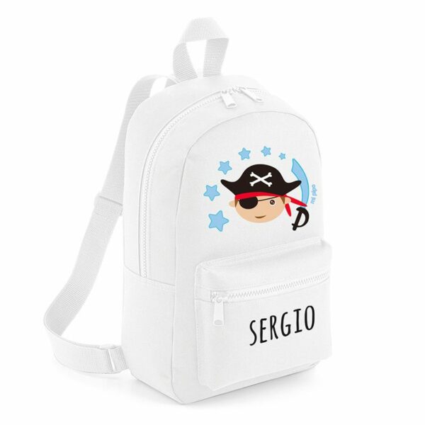 Mochila mediana nylon personalizada pirata color a elegir - Imagen 2