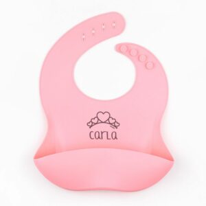 Babero silicona tiara personalizado