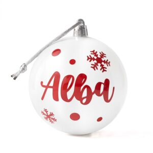 Bola Navidad blanca personalizada