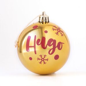 Bola Navidad dorada personalizada