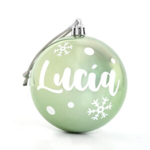 Bola Navidad personalizada verde perla