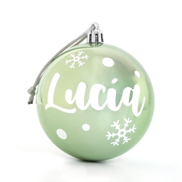 Bola Navidad personalizada verde perla