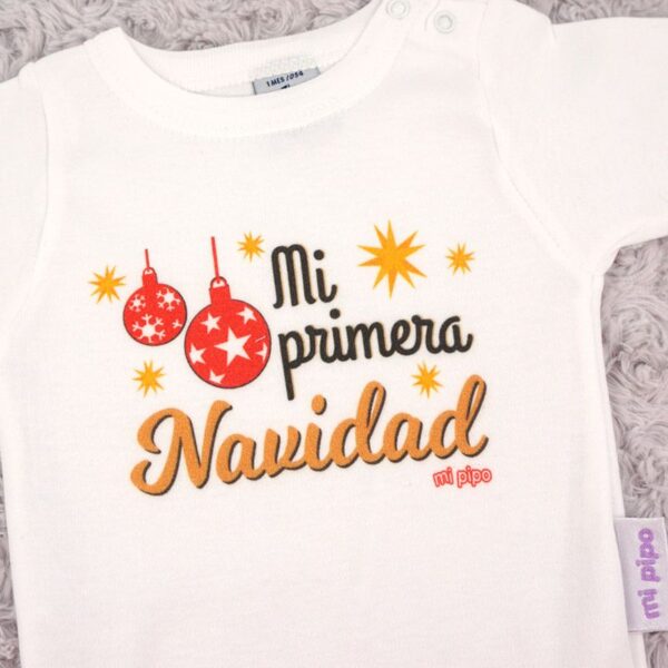 Body Mi primera Navidad bolas - Imagen 2