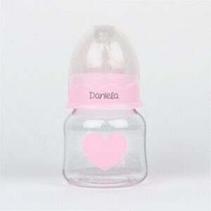 Biberón corazón rosa 150ml personalizado