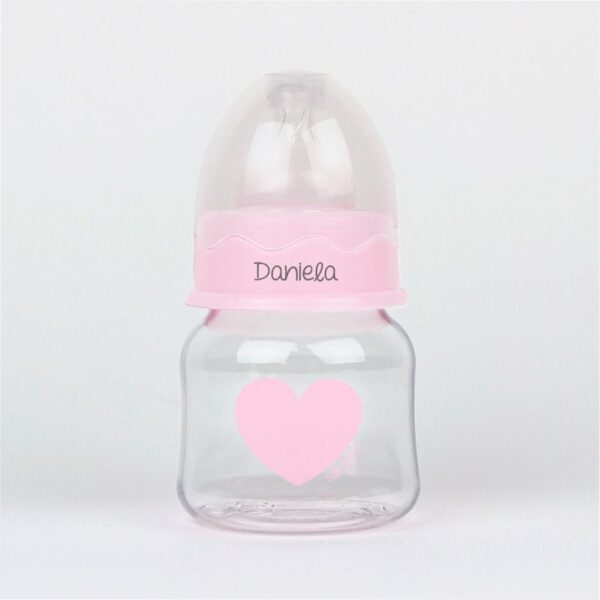 Biberón corazón rosa 150ml personalizado