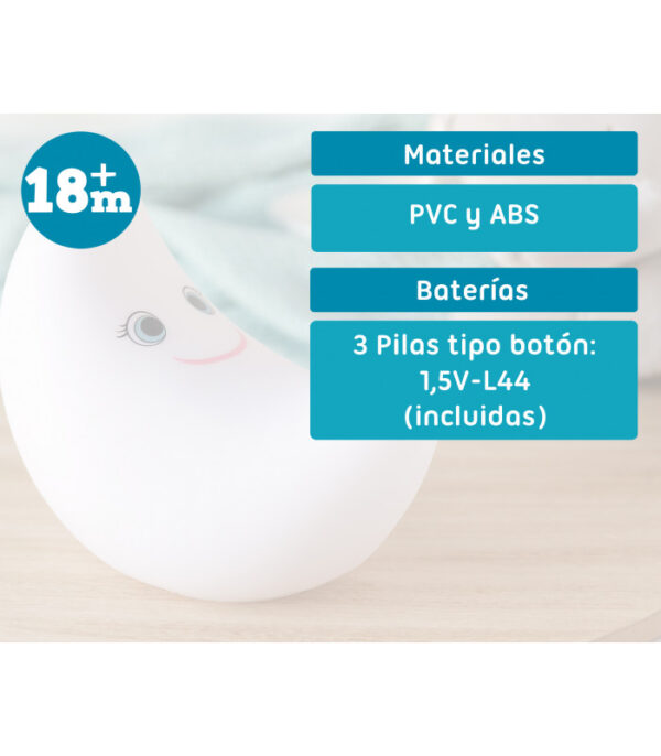 Luz de compañía decorativa luna - Imagen 5