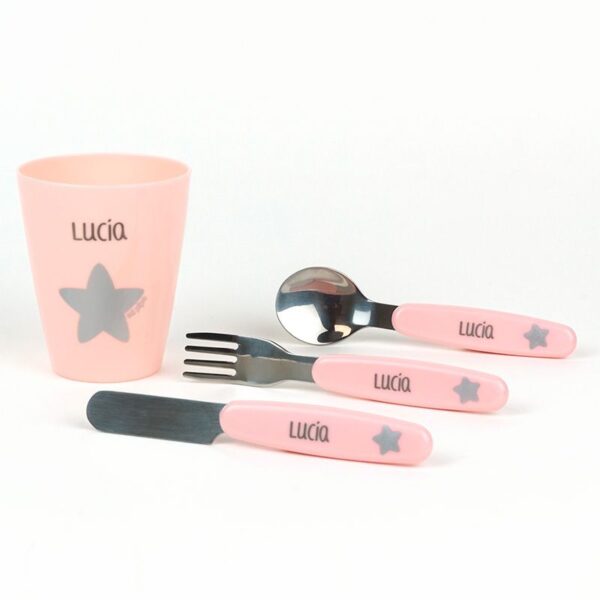 Set vaso y cubiertos personalizados - Imagen 3