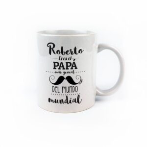 Taza personalizada El papá más genial del mundo mundial