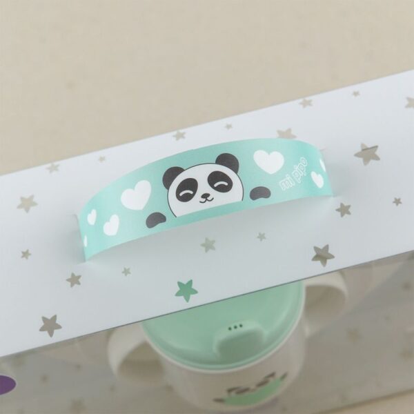 Vajilla panda menta personalizada - Imagen 3