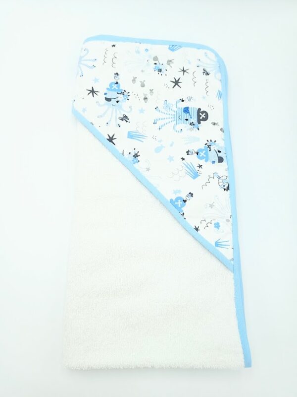 Capa de baño pulpo azul