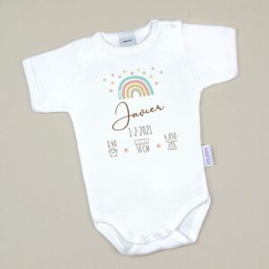 Body datos nacimiento arcoiris personalizado