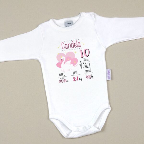 Body datos nacimiento cisne personalizado