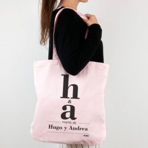 Bolso algodón orgánico personalizado inicial niños