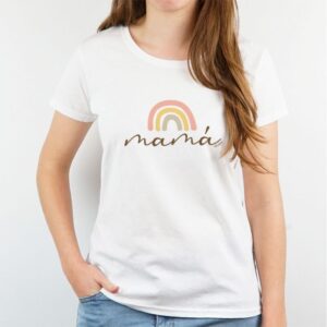 Camiseta arcoiris mamá