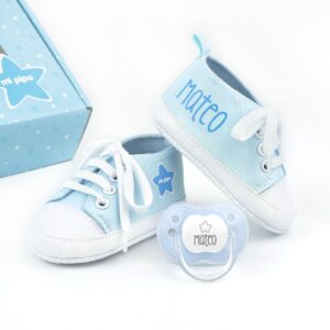 Caja zapatillas azul personalizada