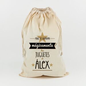 Saco para juguetes personalizado magia