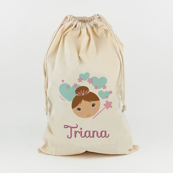 Saco para juguetes personalizado hada