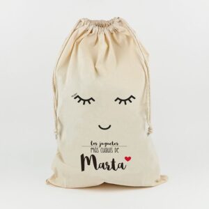 Saco para juguetes personalizado pestañas