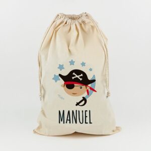 Saco para juguetes personalizado pirata