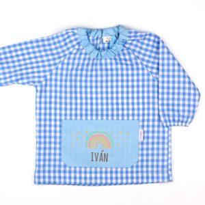 Babi bolsillo arcoiris soft azul personalizado