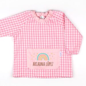 Babi bolsillo arcoiris soft rosa personalizado