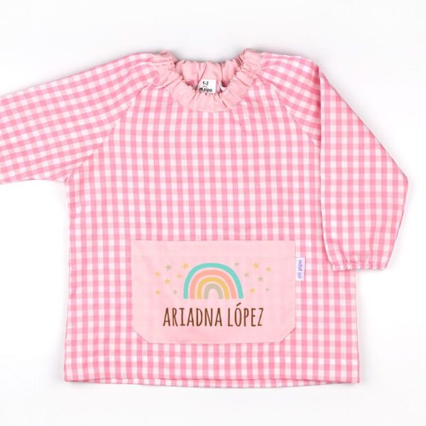 Babi bolsillo arcoiris soft rosa personalizado