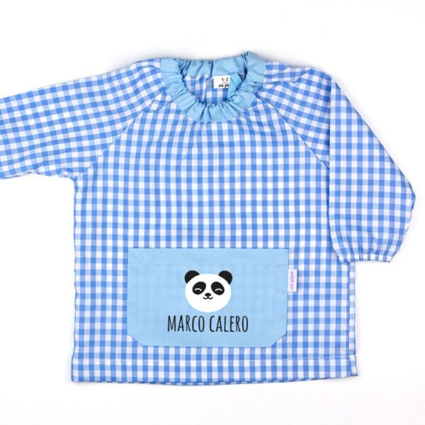 Babi bolsillo panda azul personalizado