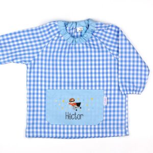Babi bolsillo superhéroe azul personalizado