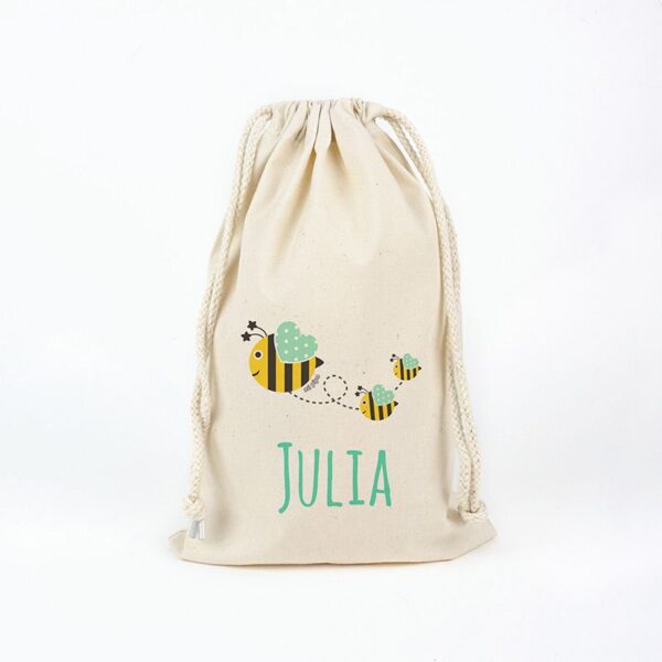 Bolsa algodón abejita personalizada