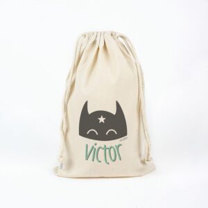 Bolsa algodón antifaz menta personalizada