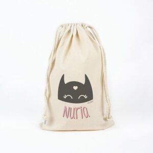 Bolsa algodón antifaz rosa personalizado