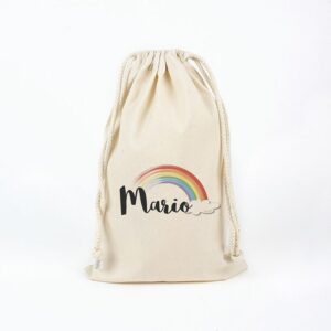Bolsa algodón arcoiris personalizado