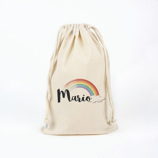 Bolsa algodón arcoiris personalizado