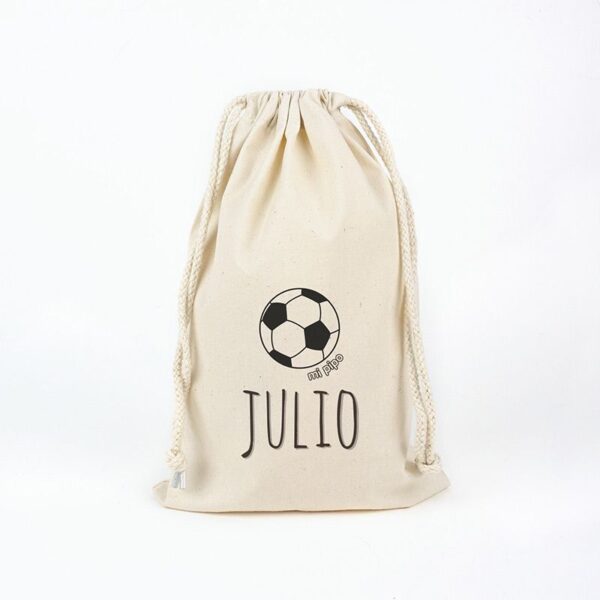 Bolsa algodón balón fútbol personalizado