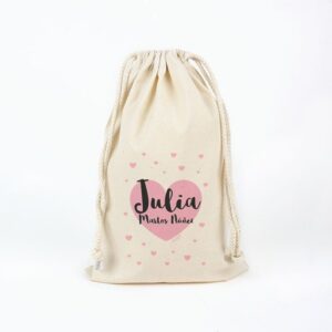 Bolsa algodón corazón personalizado
