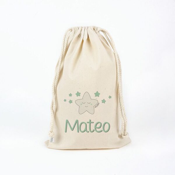 Bolsa algodón estrella sonrisa personalizado