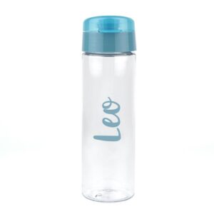 Botella caligrafía azul personalizada