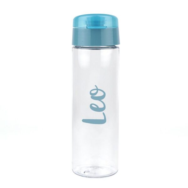 Botella caligrafía azul personalizada
