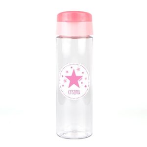 Botella estrella rosa personalizada