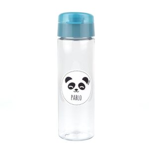 Botella panda azul personalizada