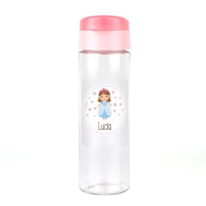 Botella princesa rosa personalizada