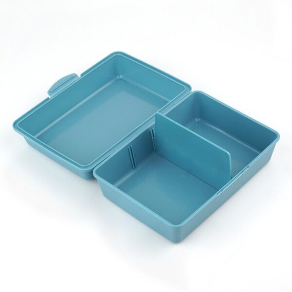 Caja porta alimentos personalizada azul - Imagen 2