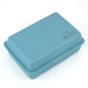 Caja porta alimentos personalizada azul